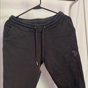OVO Black Sweatpants with Drawstring Waistband